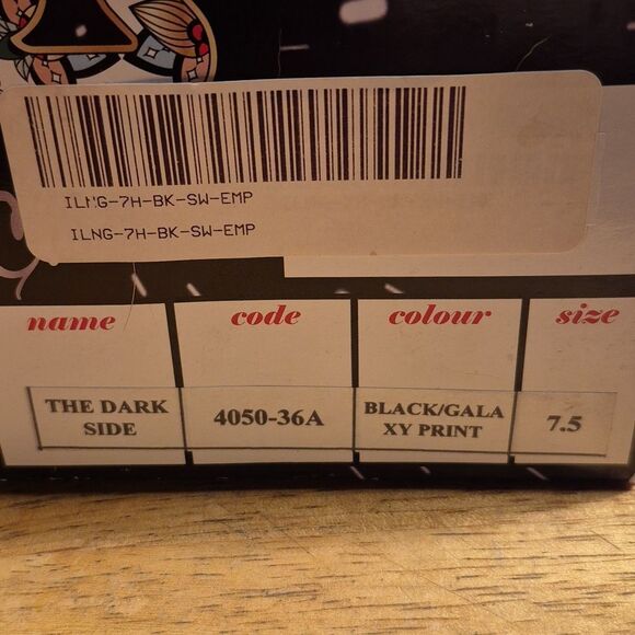 Irregular Choice 7.5 The Dark Side New In Box - Picture 11 of 11